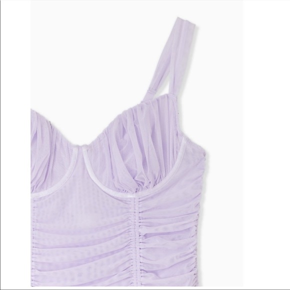 Torrid size 2 Purple lilac drawstring underwire chemise - Picture 3 of 8